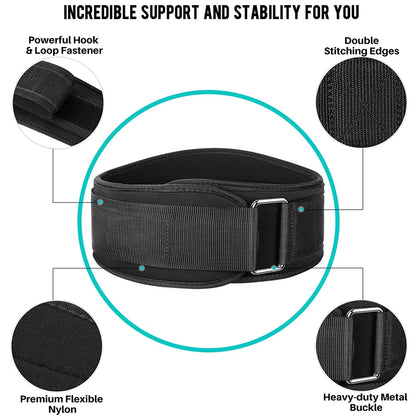 Weight Lifting Belt for Men & Women, Weight Belt for Workout Weightlifting, Powerlifting, Squat & Deadlift, Adjustable Gym Belt